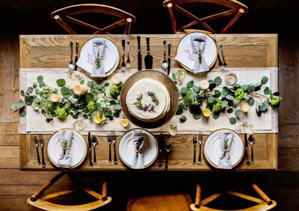 Wooden High table set
