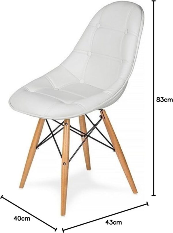 Leather Exhibition Chair - Dimensions -capitone