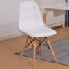Leather Exhibition Chair - White -capitone