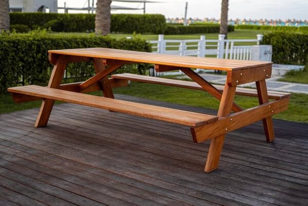 wooden bench table