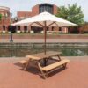 Bench table + umbrella