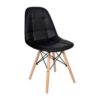 Leather Exhibition Chair - Black2 -capitone