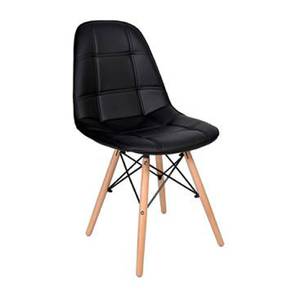 Leather Exhibition Chair - Black2 -capitone