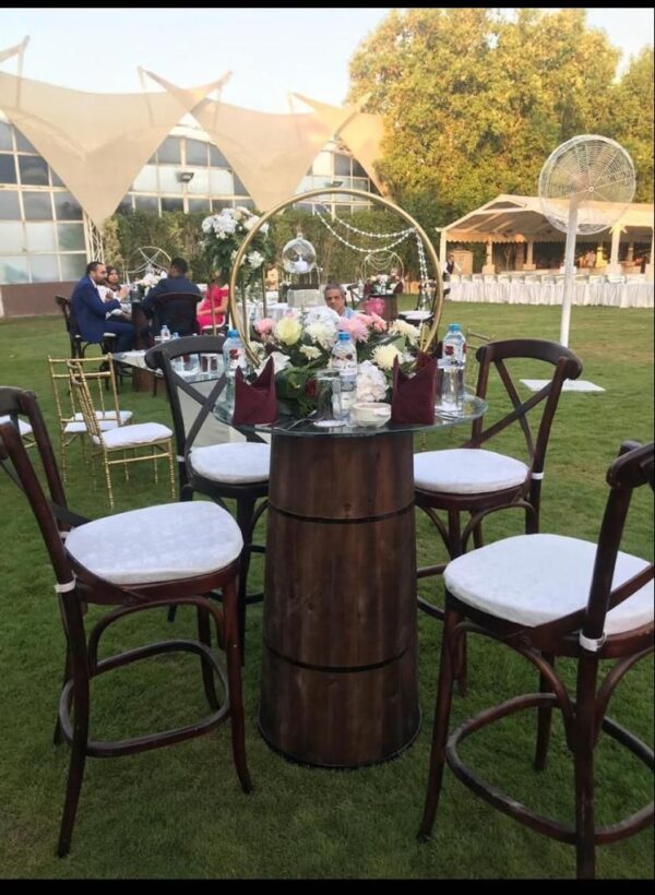 High table wooden barrel