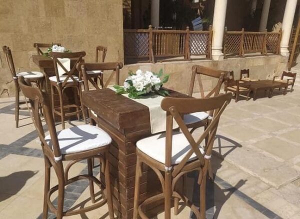 Wooden High table set